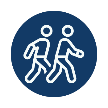 並走しながら支援する伴走型サポートを表す２人の人物アイコン